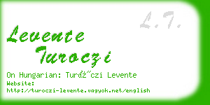 levente turoczi business card